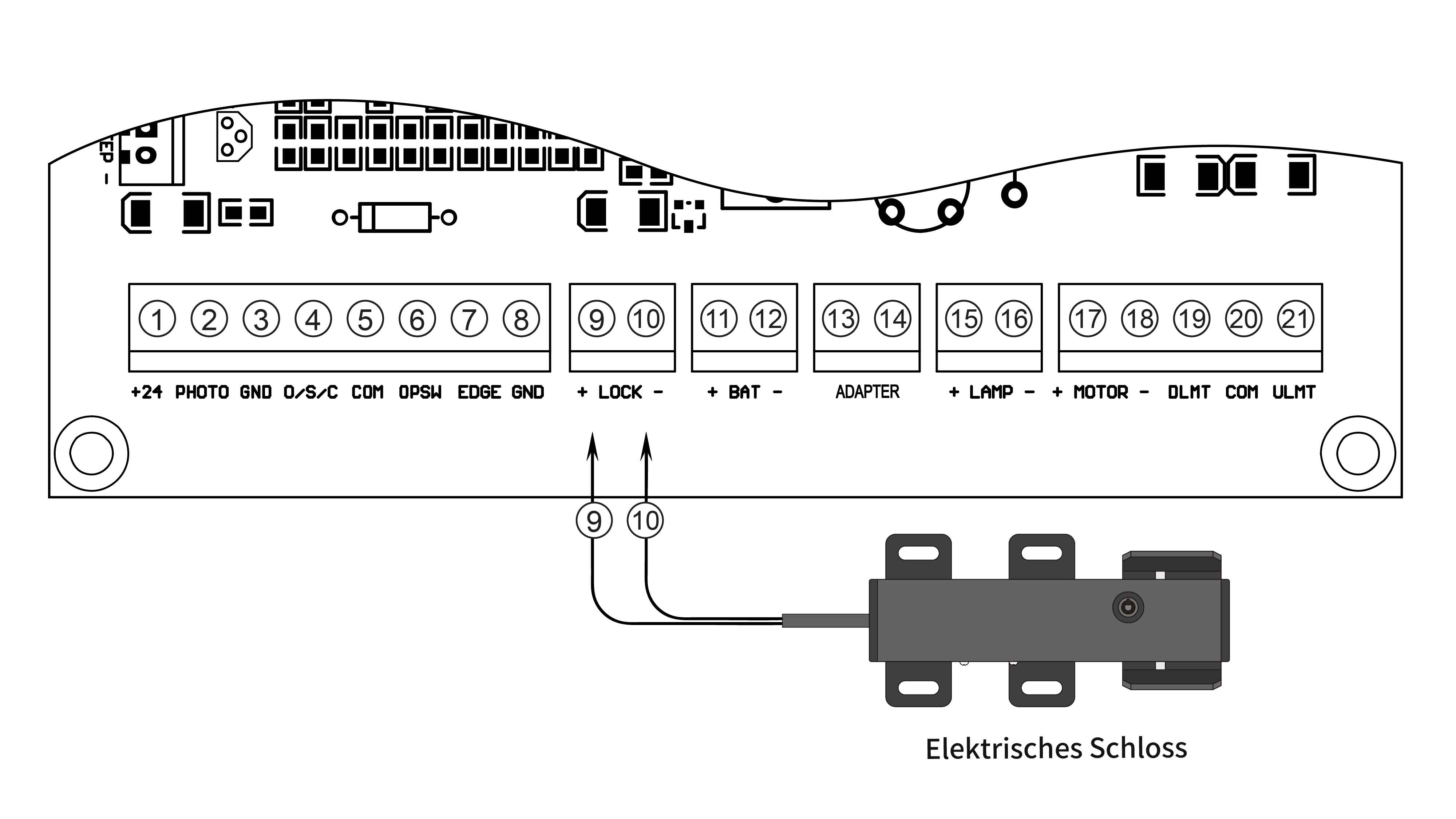 Installationsanleitung für TOPENS ET24 Elektrisches Schloss