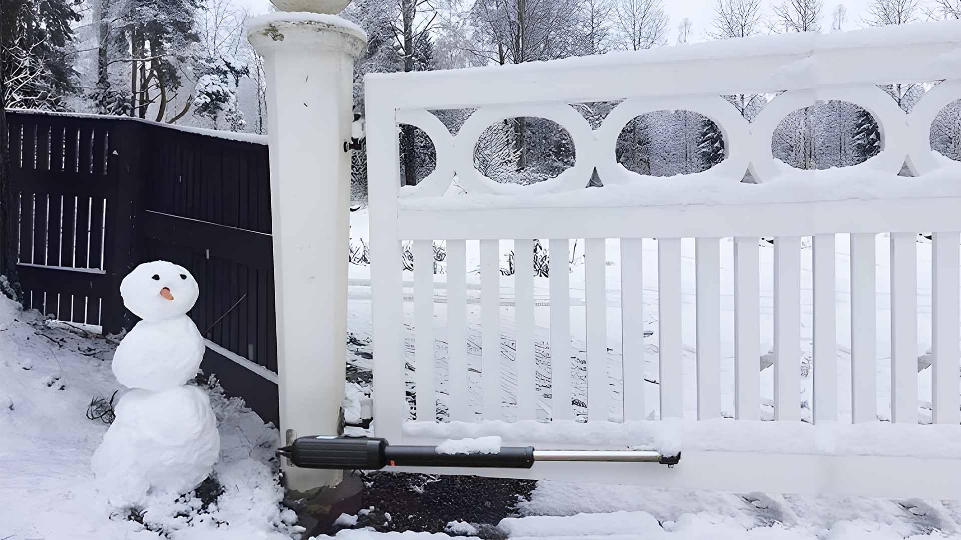 Gate Opener in Winter