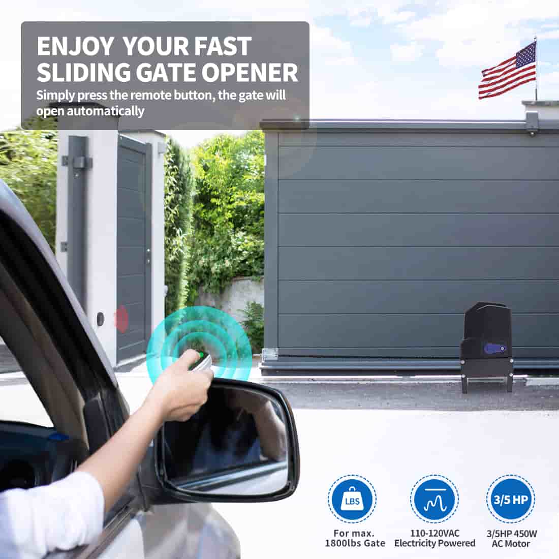 BK800 Fast Gate Opener on Gate