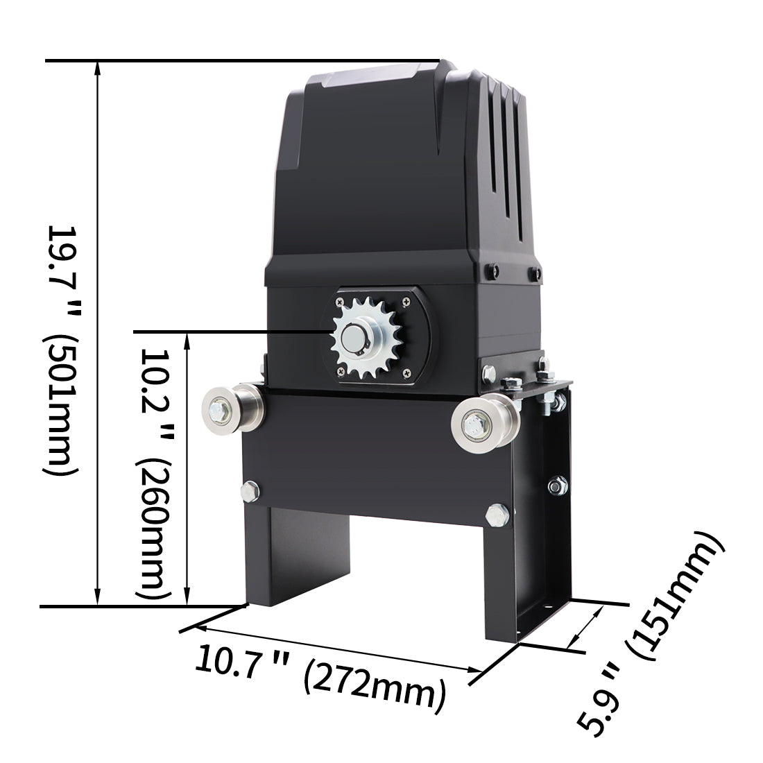 Dimension of TOPENS TOPENS CK2500 Sliding Gate Opener