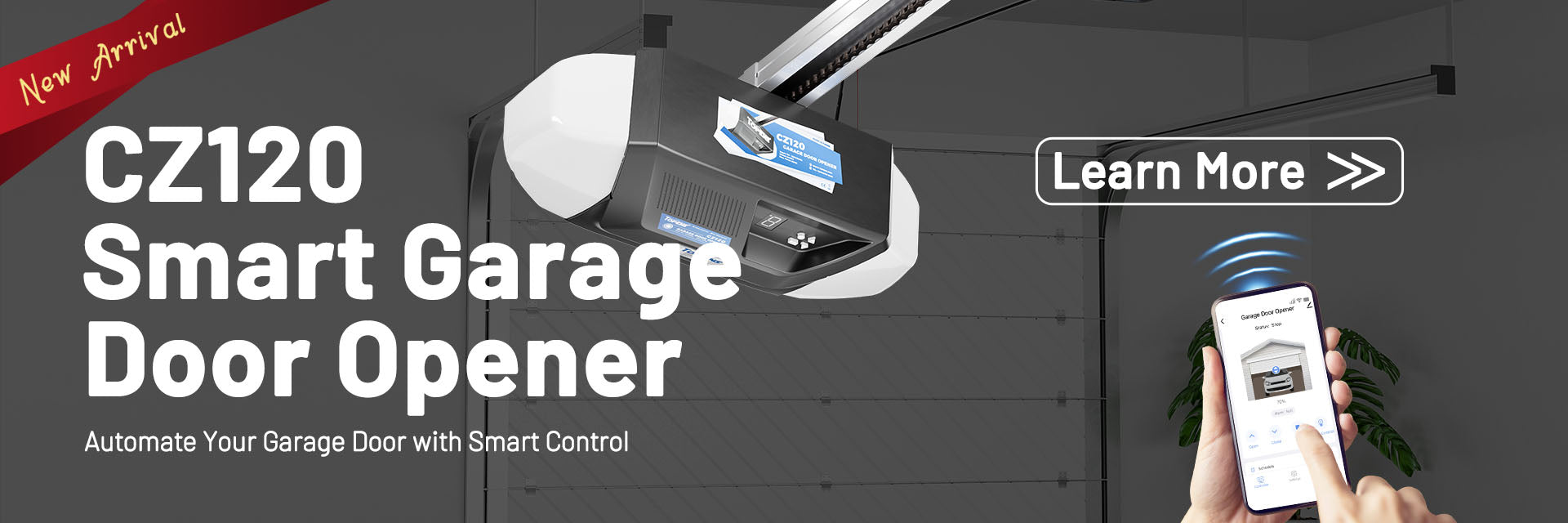 CZ120 TOPENS Smart Garage Door Opener Home Banner