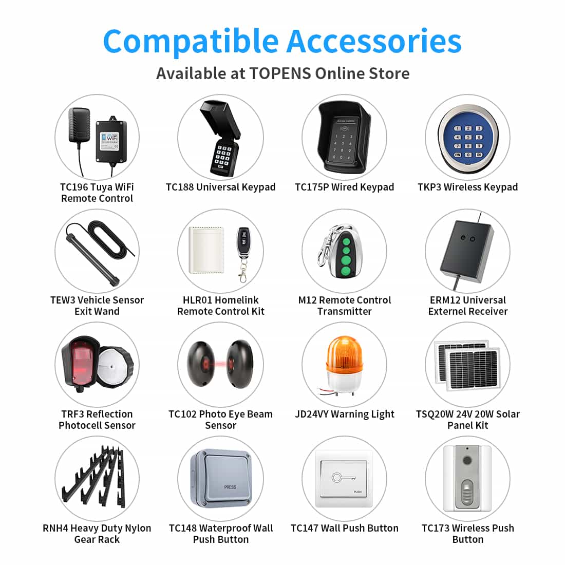 DK1000S Slide Gate Opener Compatible Accessories