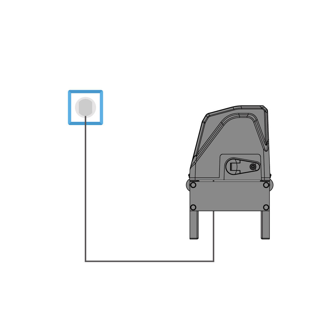 TOPENS DKC1100S Solar Sliding Gate Opener Power Mode 3 - Use AC Electricity Only