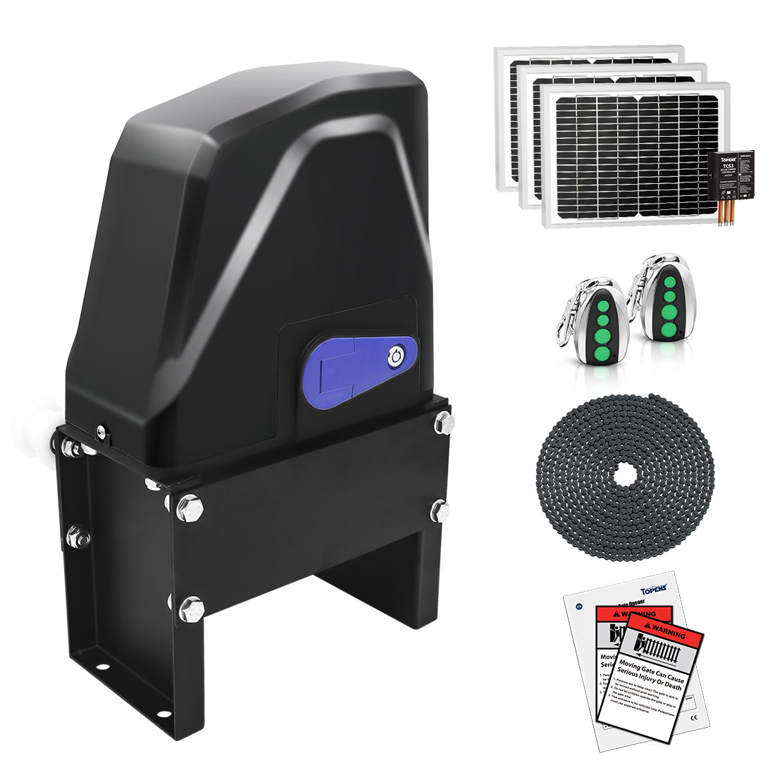 DKC1100S Solar Power Chain Driven Sliding Gate Opener