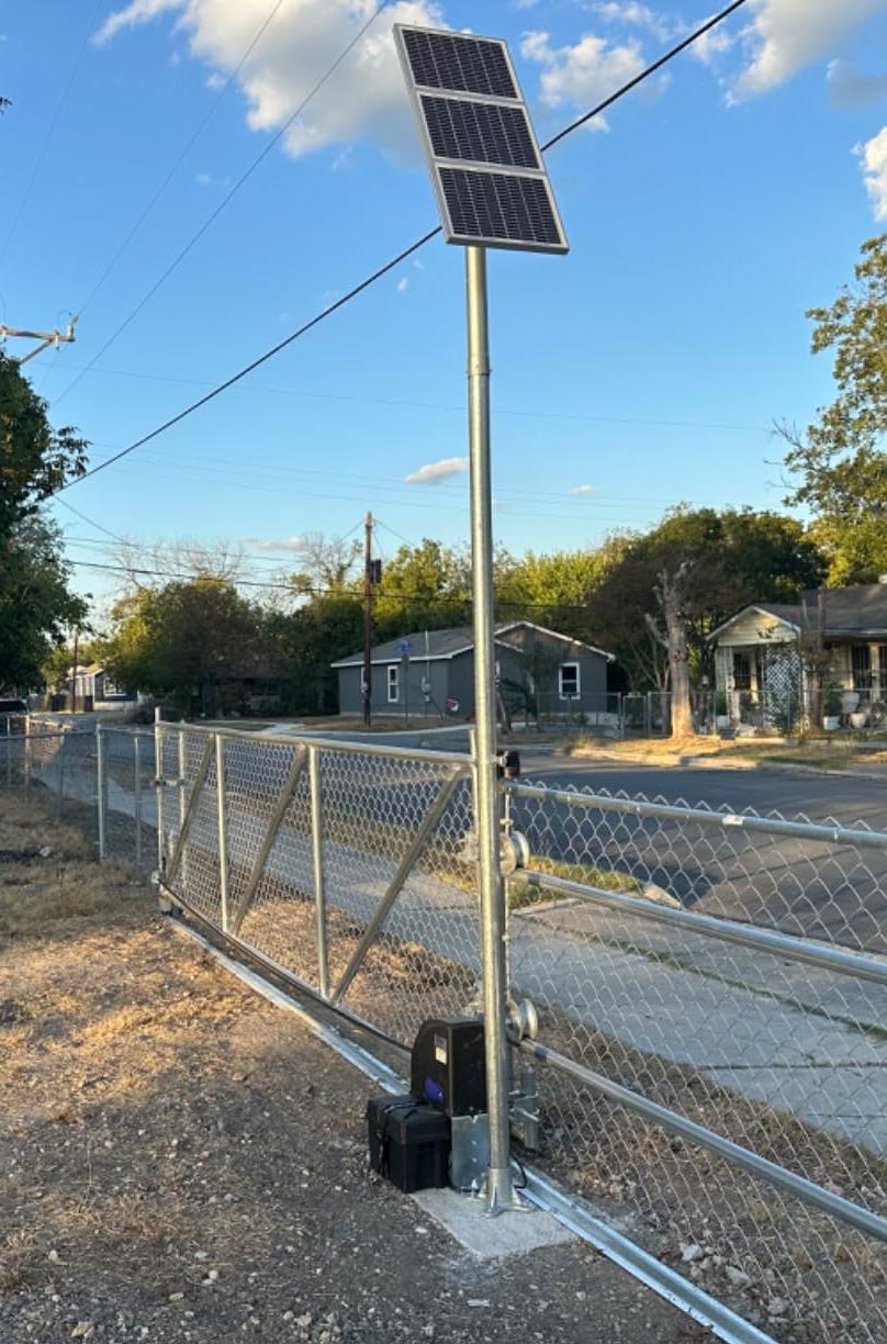 DKC500S Solar Powered Sliding Gate Opener in real life