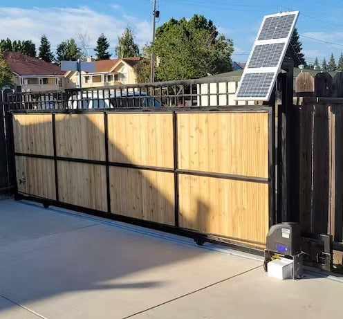 DKC500S Solar Powered Sliding Gate Opener in real life