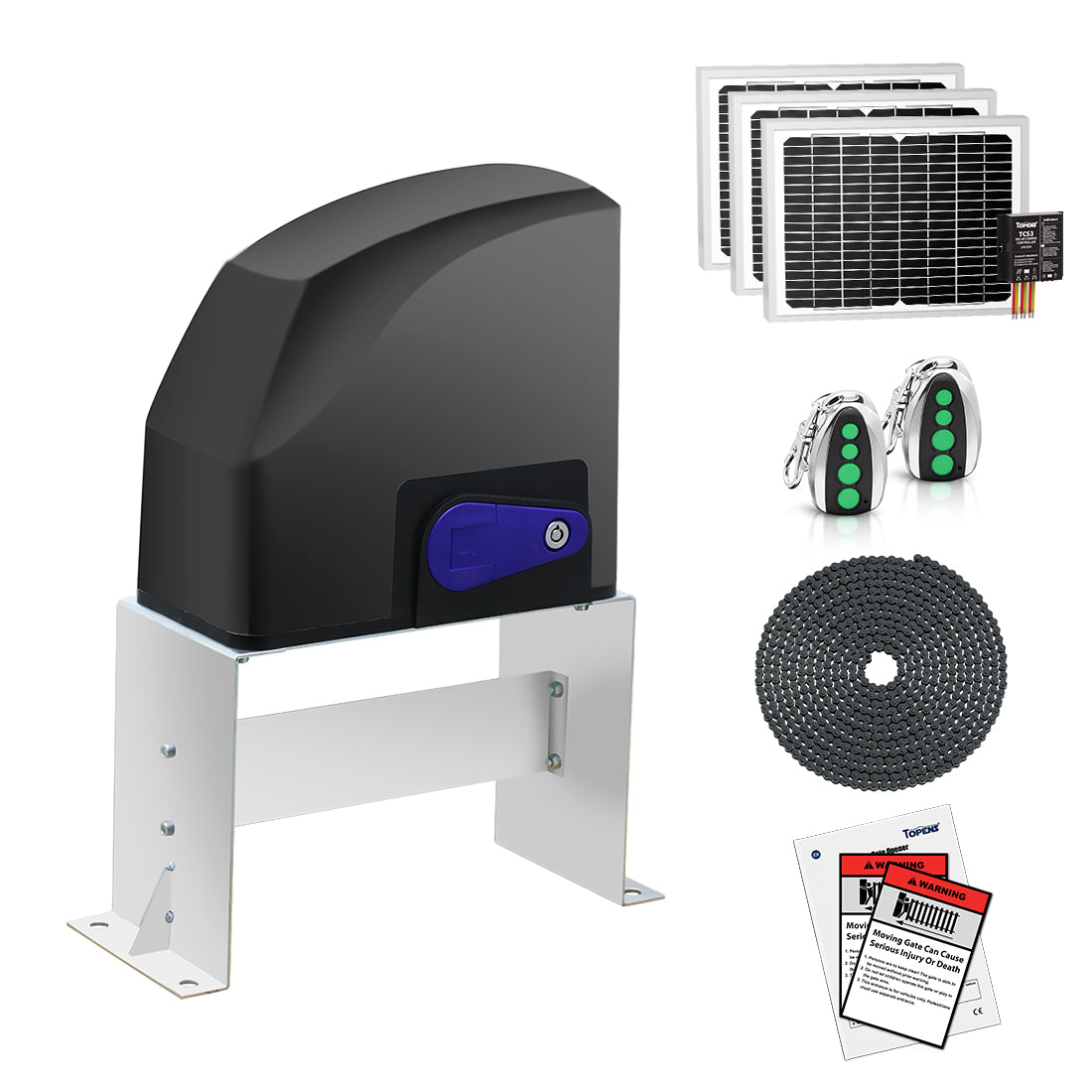 DKC500S Solar Powered Automatic Sliding Gate Opener