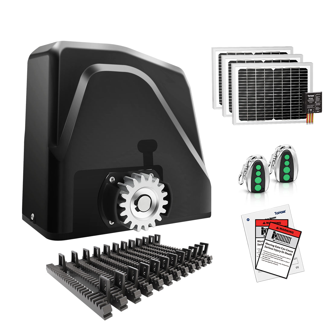 DKR1100ST Solar Powered Driveway Sliding Gate Opener