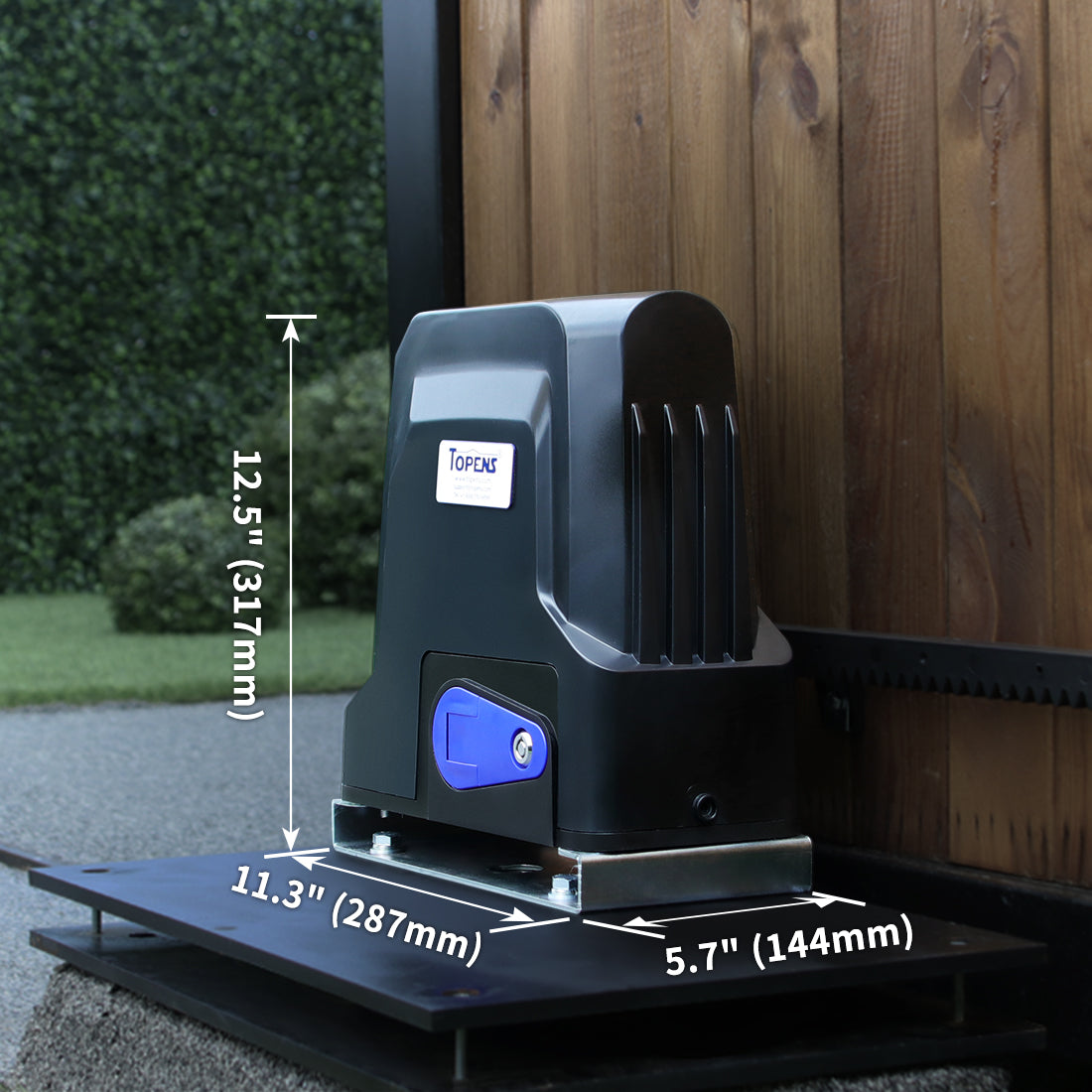 DWR500ST DWR1100ST Solar Sliding Gate Opener Dimensions