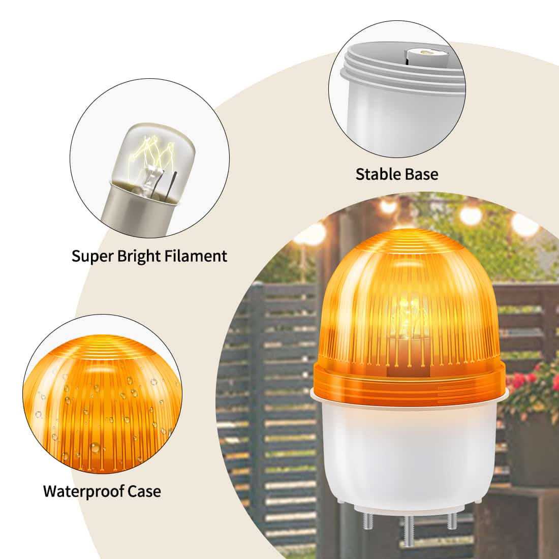 JD24VY Flashing Beacon with Reliable Design