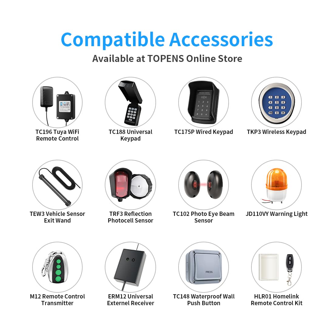 LC1100 Remote Control Sliding Gate Motor Compatible Accessories