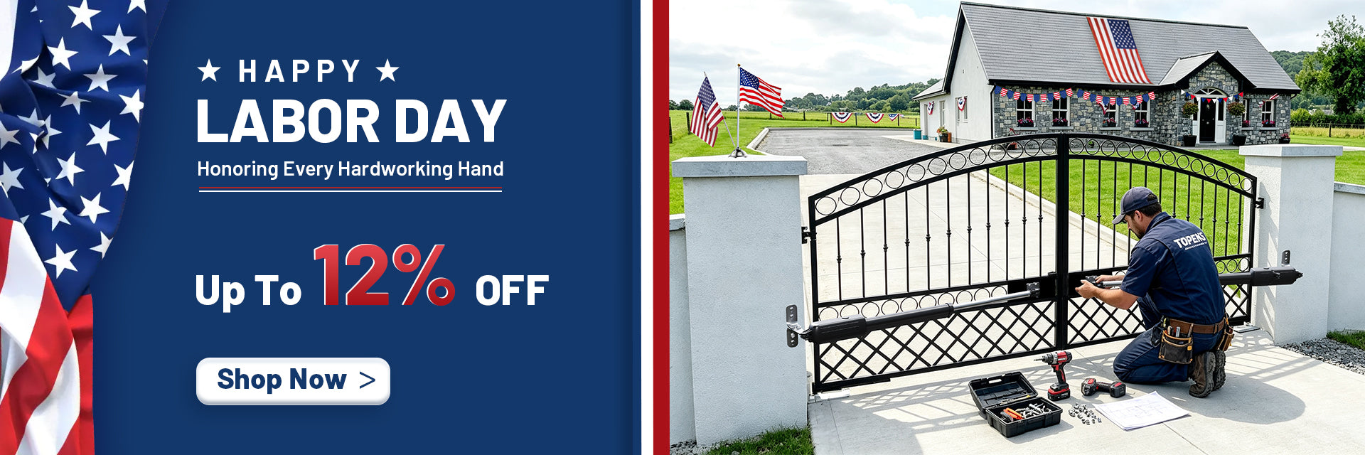 TOPENS Automatic Gate Openers 2026 Labor Day Sale - Up to 12% Off