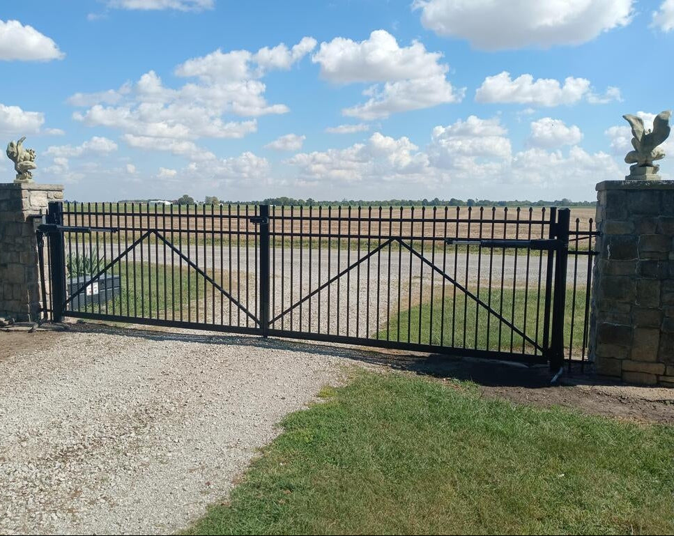 PW802 Heavy Duty Dual Swing Gate Opener in real life