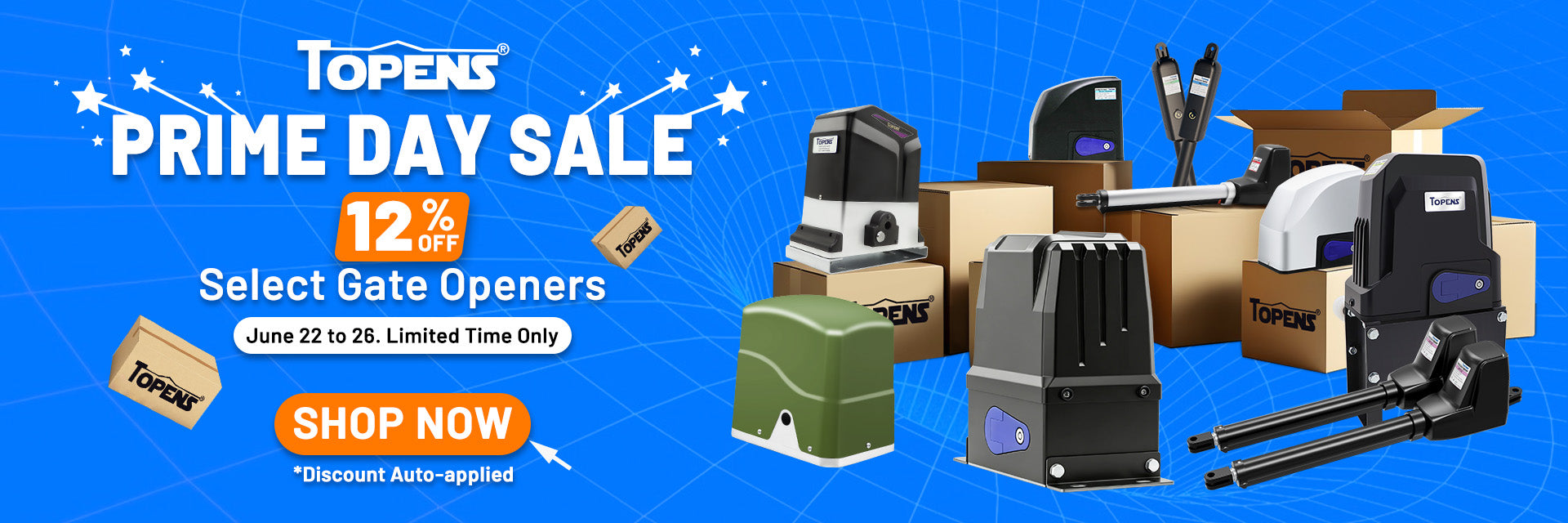 TOPENS Automatic Gate Openers Prime Day Sale - Up to 12% Off