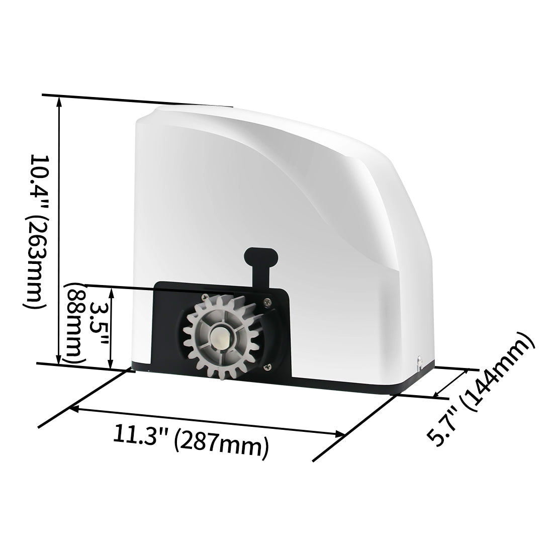 Dimension of TOPENS RK500T Sliding Gate Opener