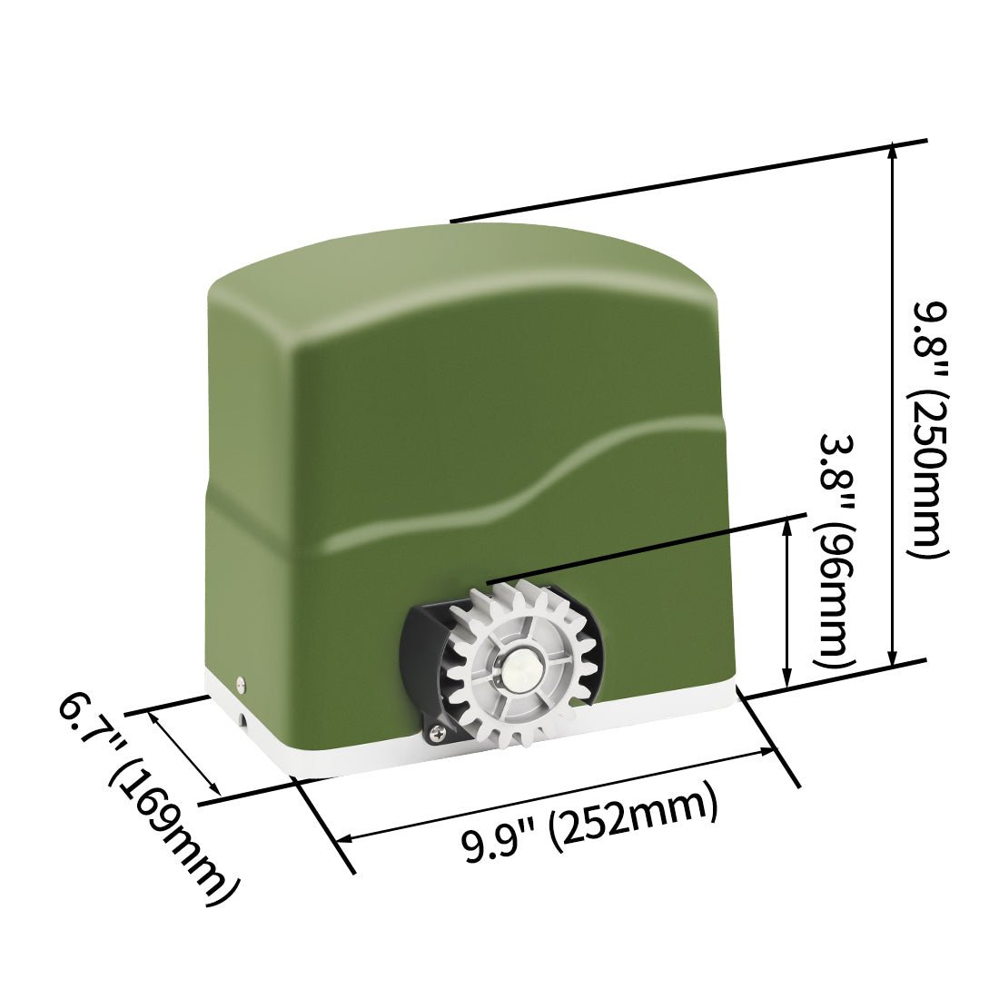 Dimension of TOPENS RK700T Sliding Gate Opener