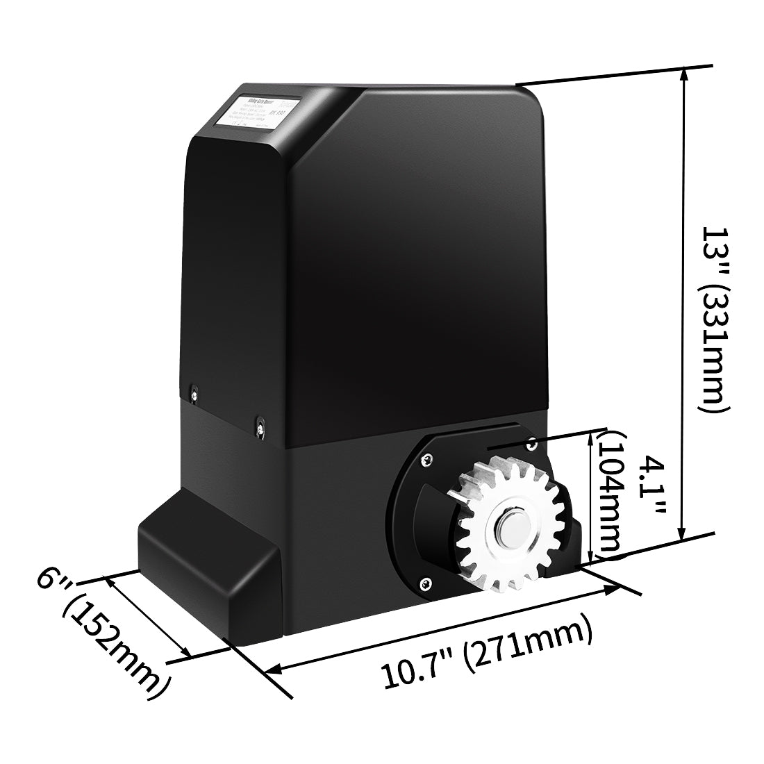 Dimension of TOPENS RK990T Sliding Gate Opener