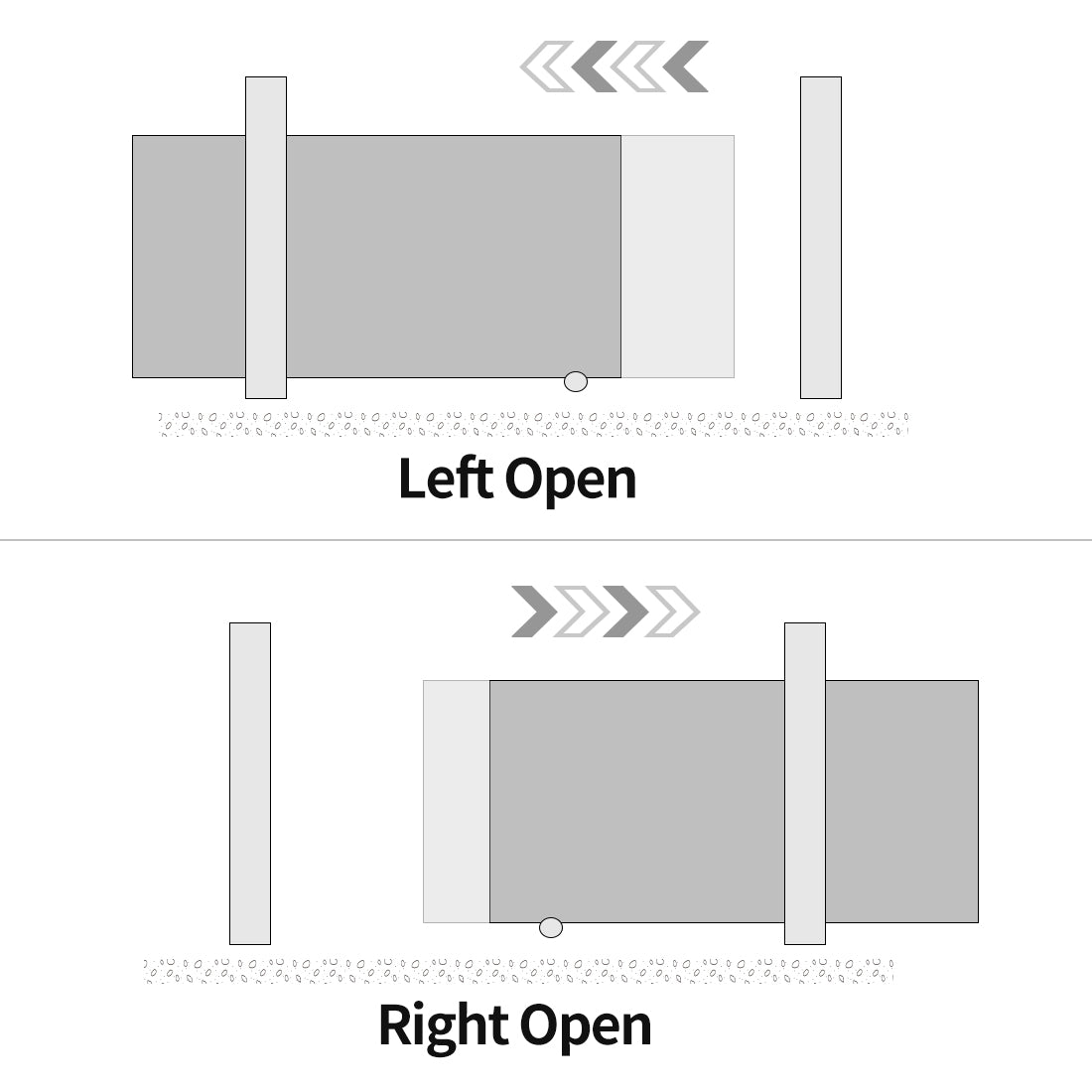 Topens Sliding Gate Open Direction, Left Open or Right Open Setting