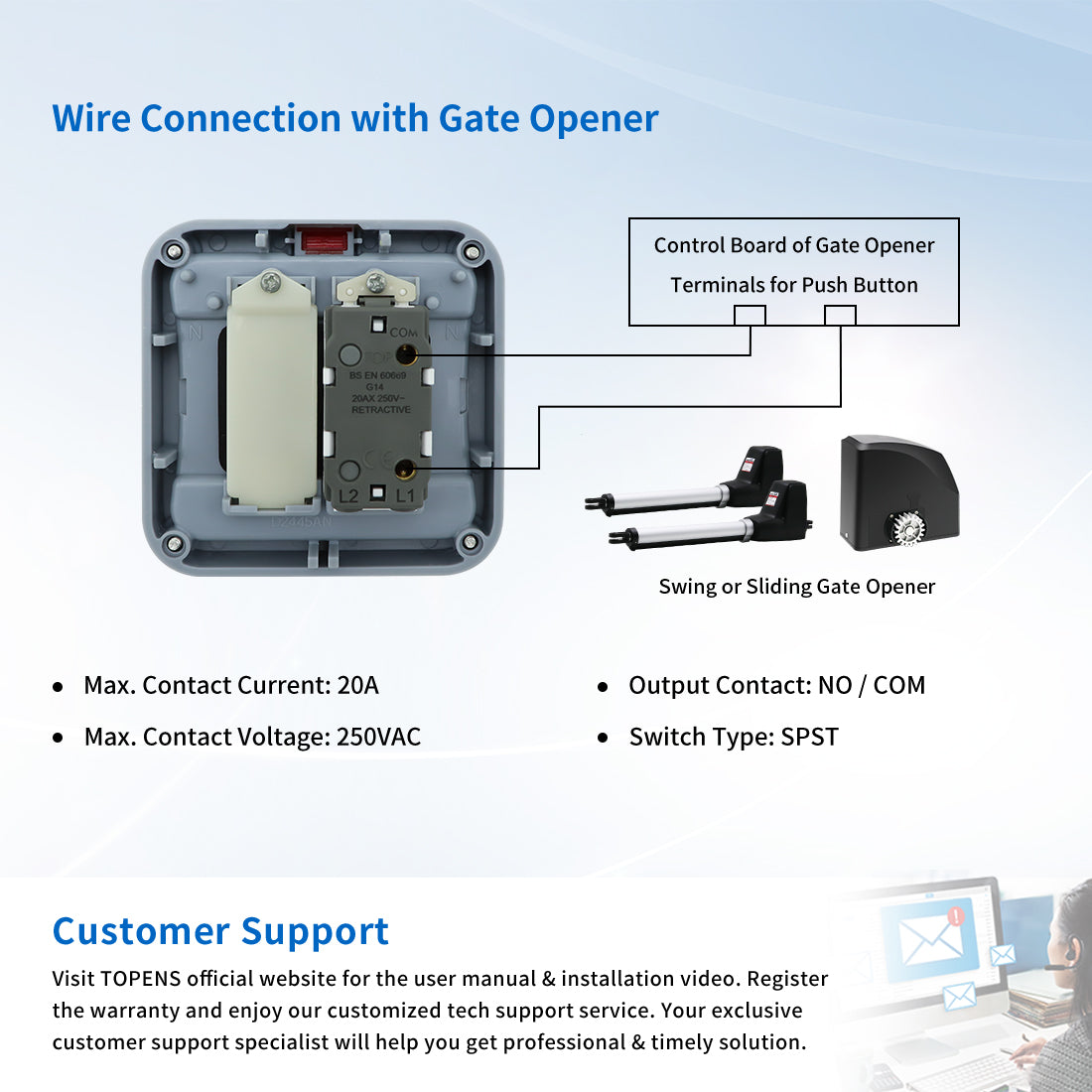 TC148 Push Button Wall Switch Wire Connection