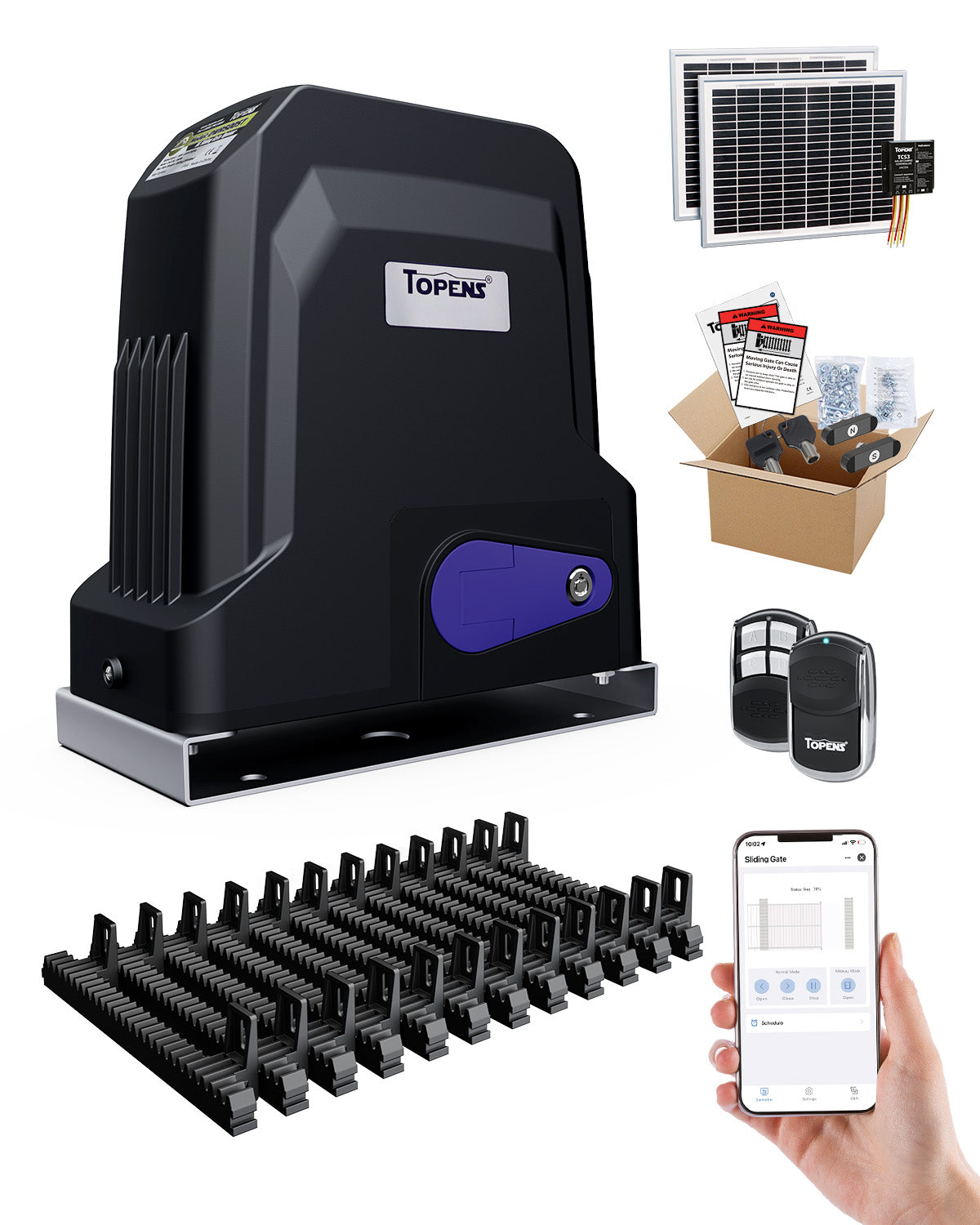 DWR500ST Solar Sliding Gate Opener Rack Drive