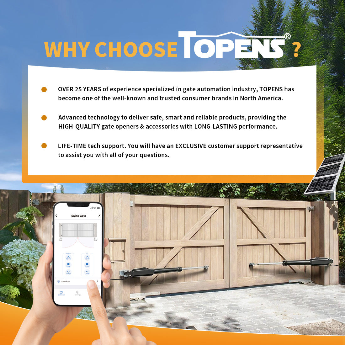 TOPENS-XD852S-Smart-Solar-Swing-Gate-Opener-Why-Choose-Topens