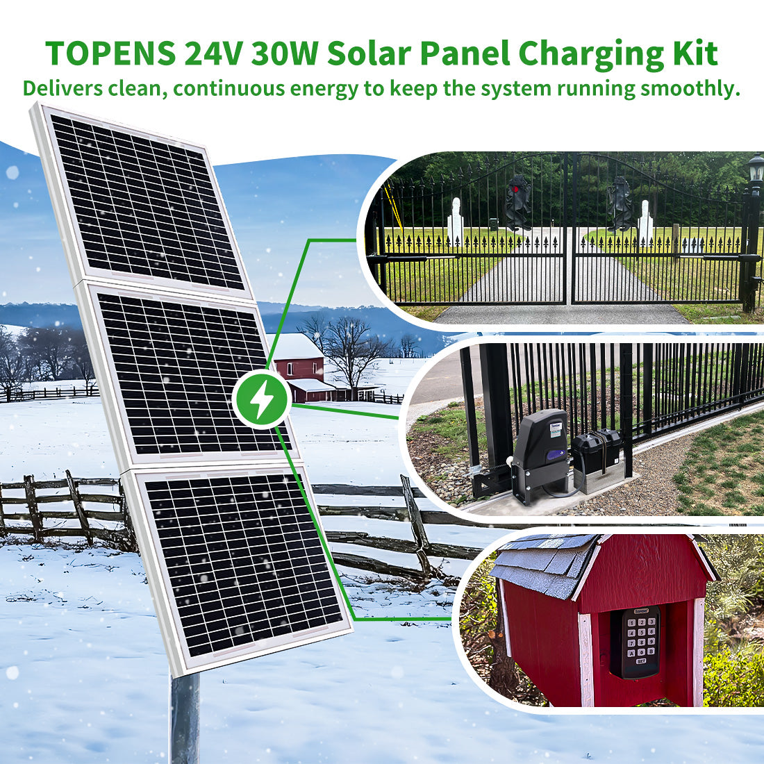 TSP30W 30 Watt Monocrystalline Solar Panels Keep the system running smoothly