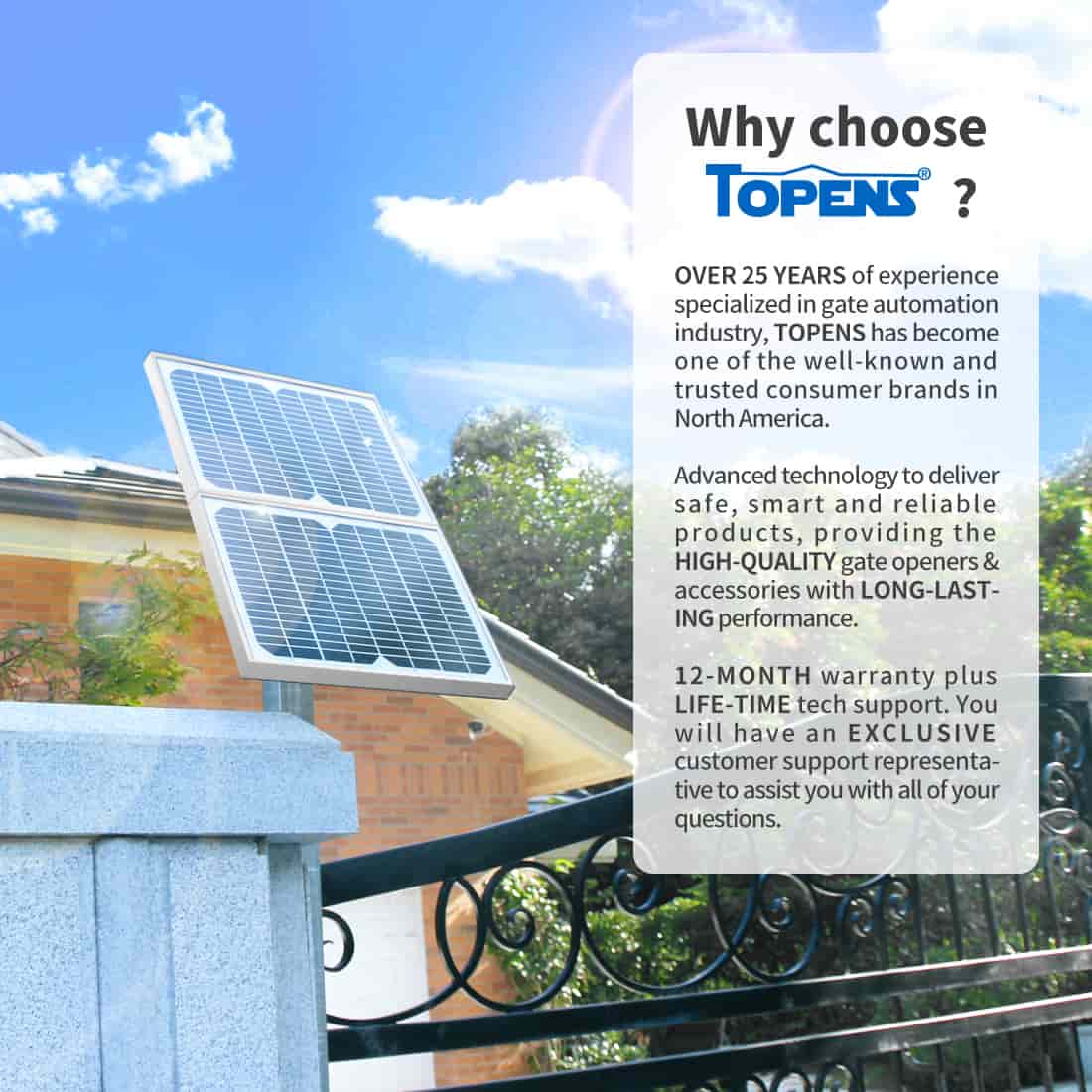 TSQ20W Solar Panel for Gate Opener