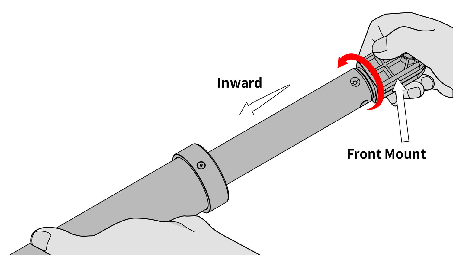 Gate Opener Arm Front Mount Clockwise