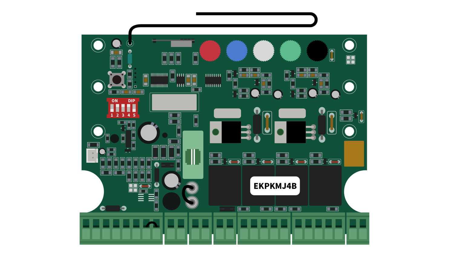 Comprensión de las Funciones de los Terminales en la Placa de Control del TOPENS Abrepuertas Abatible