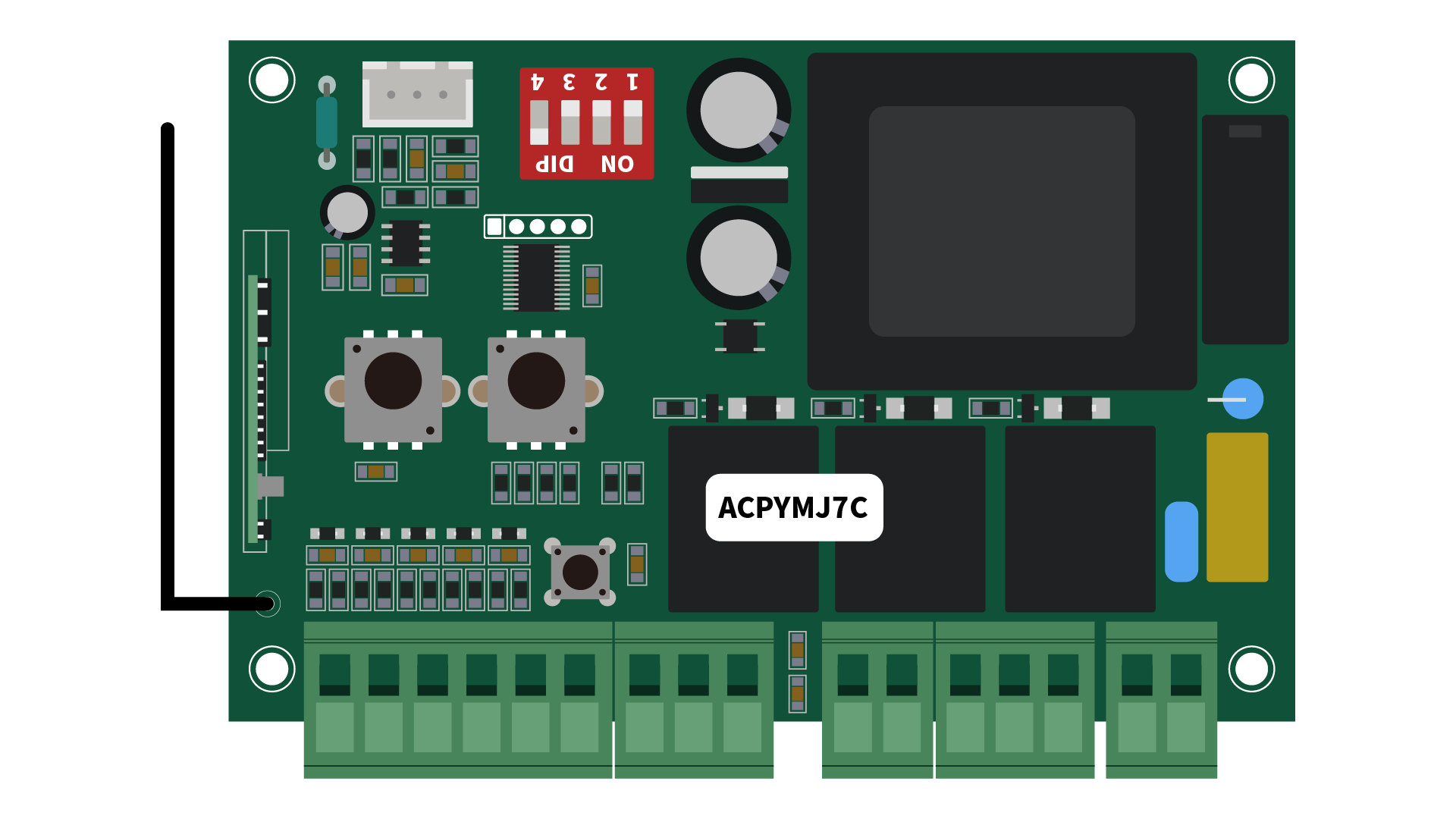 Comprensión de las Funciones de los Terminales en la Placa de Control del TOPENS Abrepuertas Deslizante