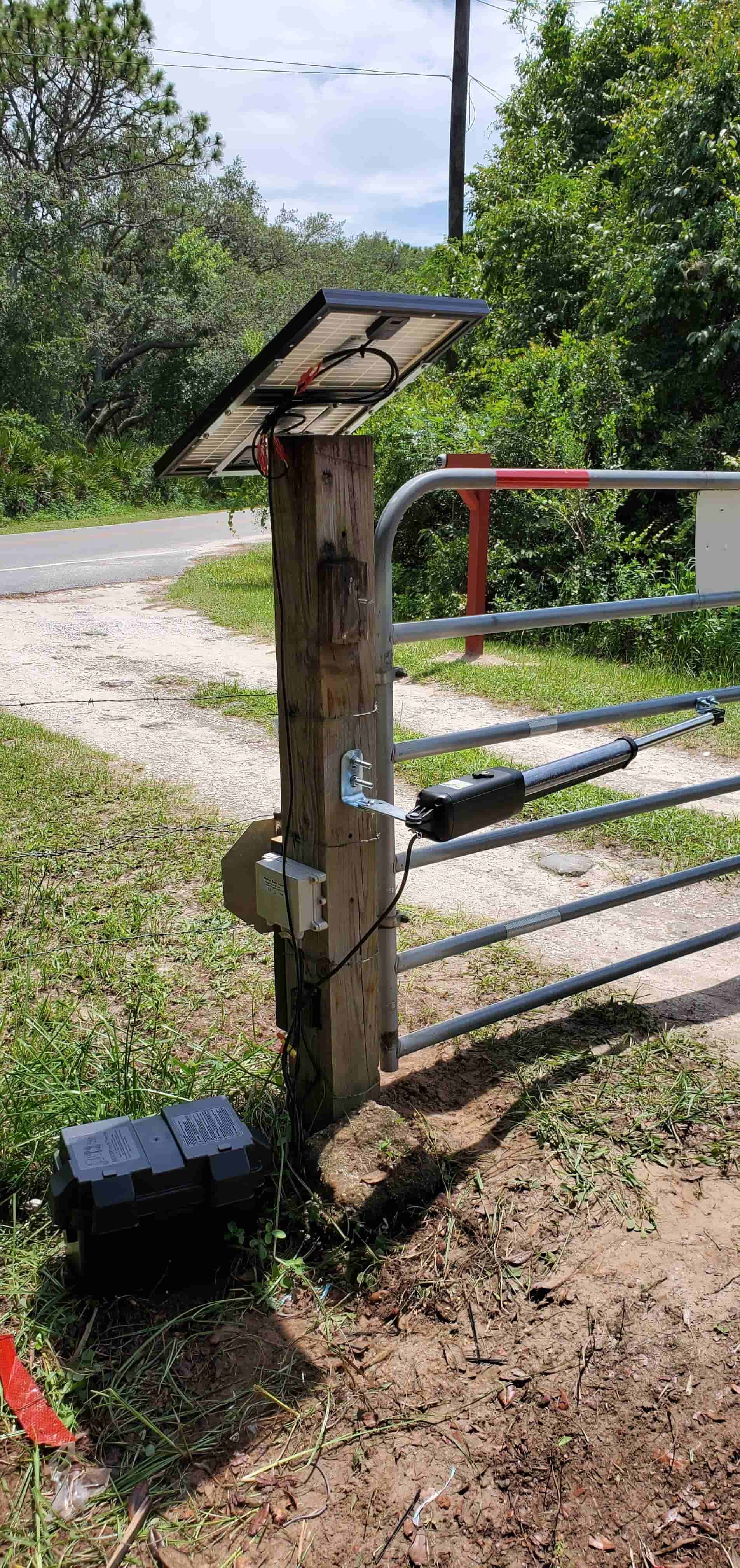 A3S Solar Single Swing Gate Opener in real life