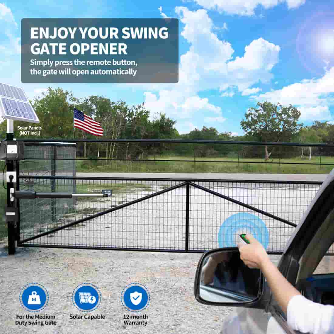 A5131 Auto Swing Gate Opener on Gate