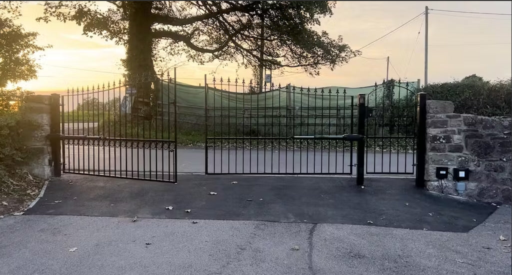 A8132 Heavy Duty Dual Swing Gate Opener in real life