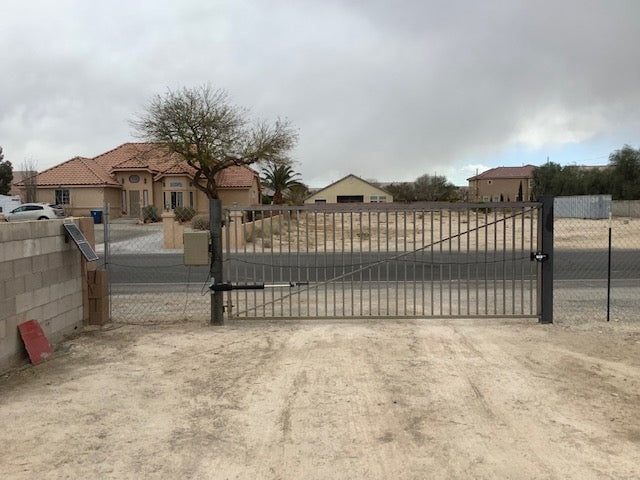 A8S Heavy Duty Solar Single Swing Gate Opener in real life