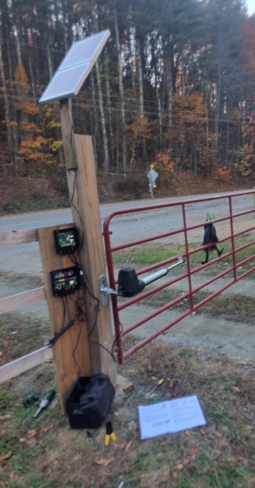 AT6131S Solar Single Swing Gate Opener in real life