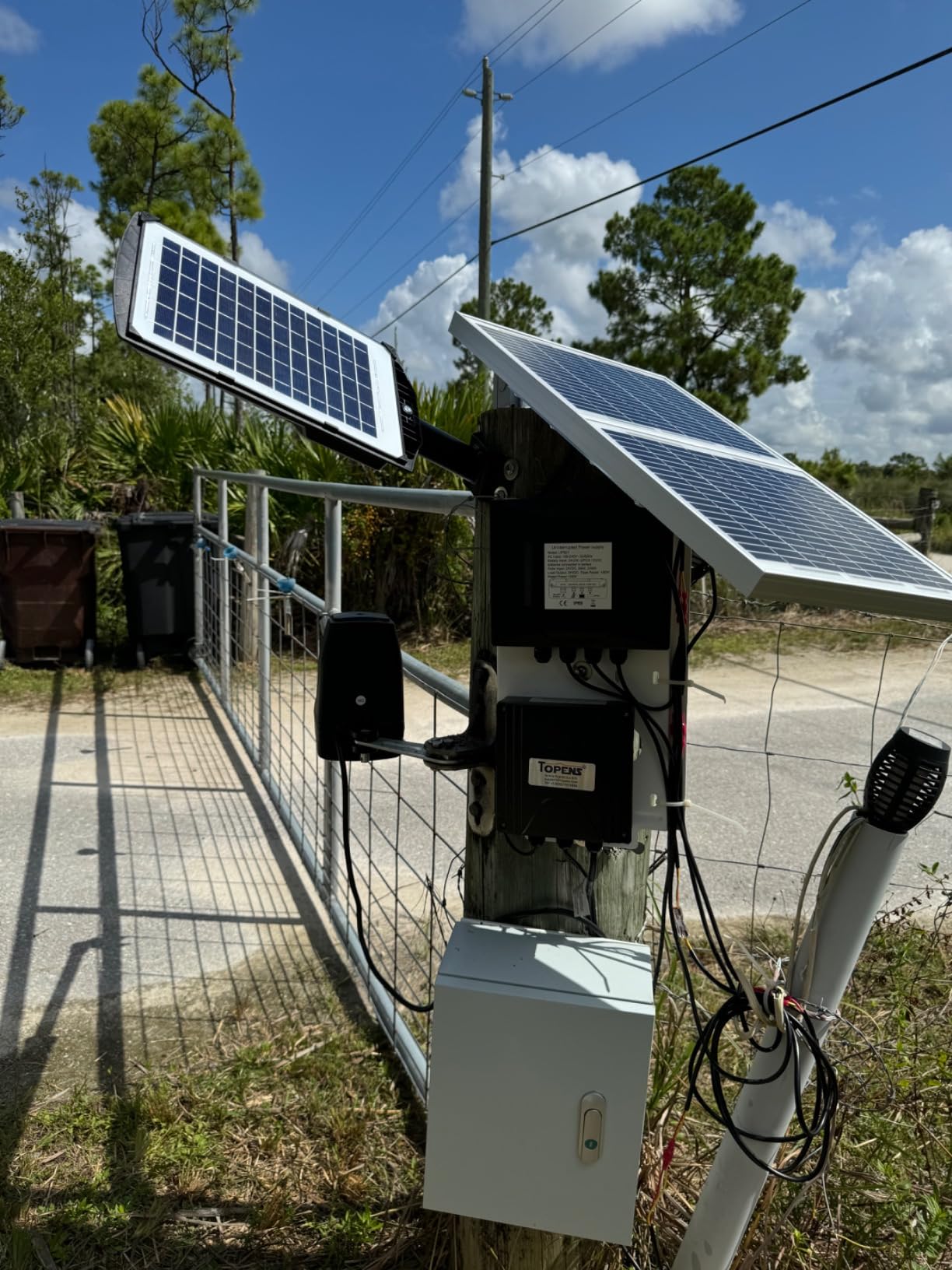 AT6131S Solar Single Swing Gate Opener in real life