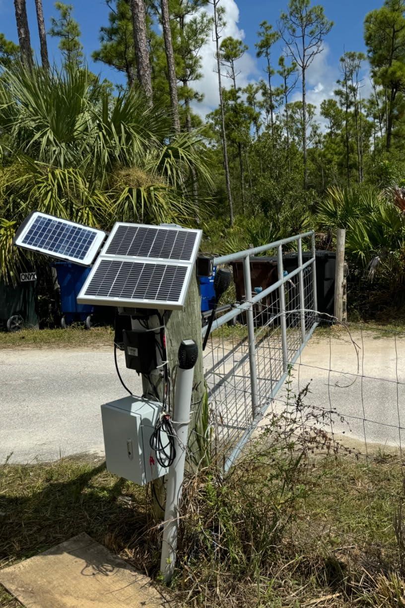 AT6131S Solar Single Swing Gate Opener in real life
