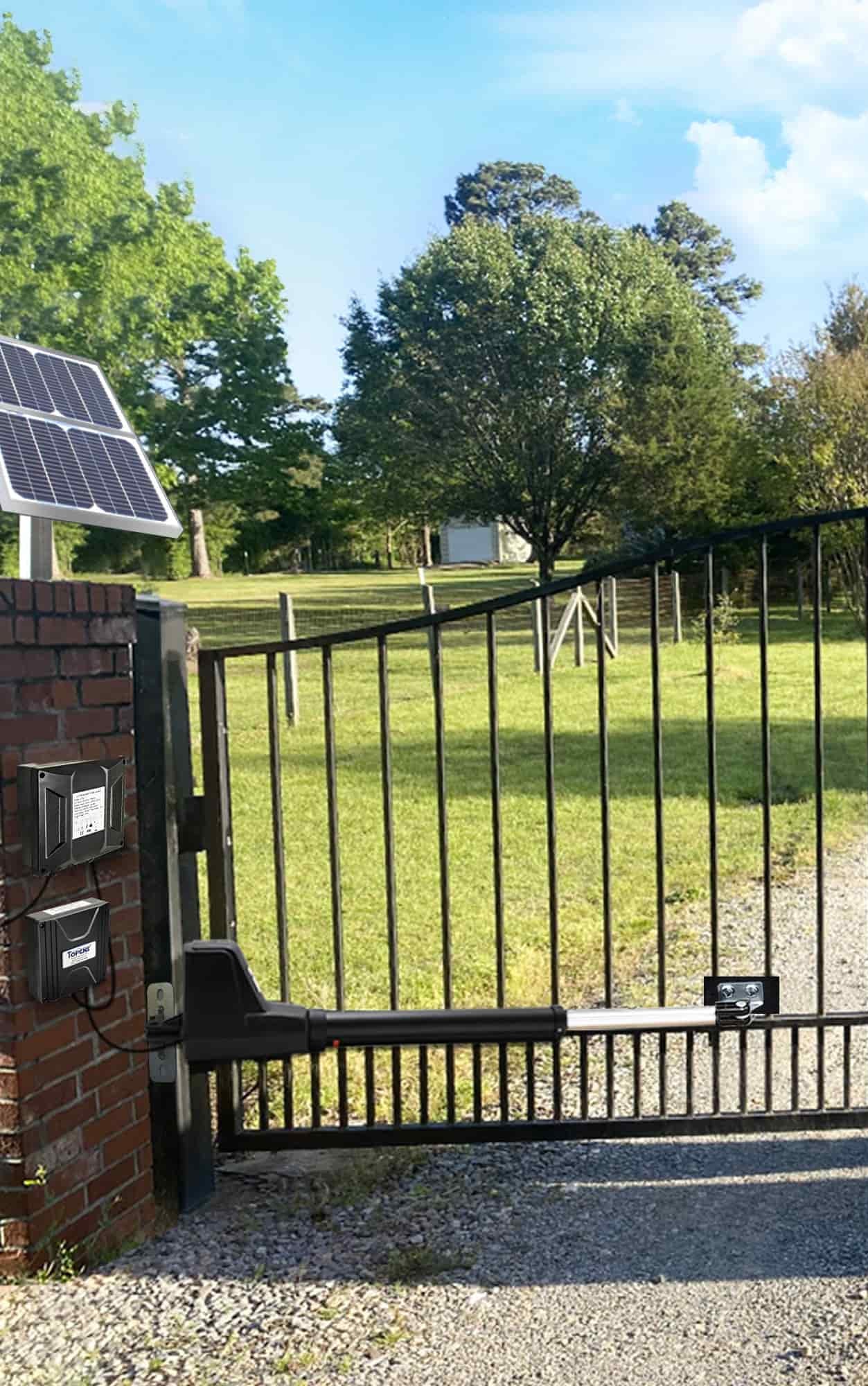 AT6131S Solar Single Swing Gate Opener in real life