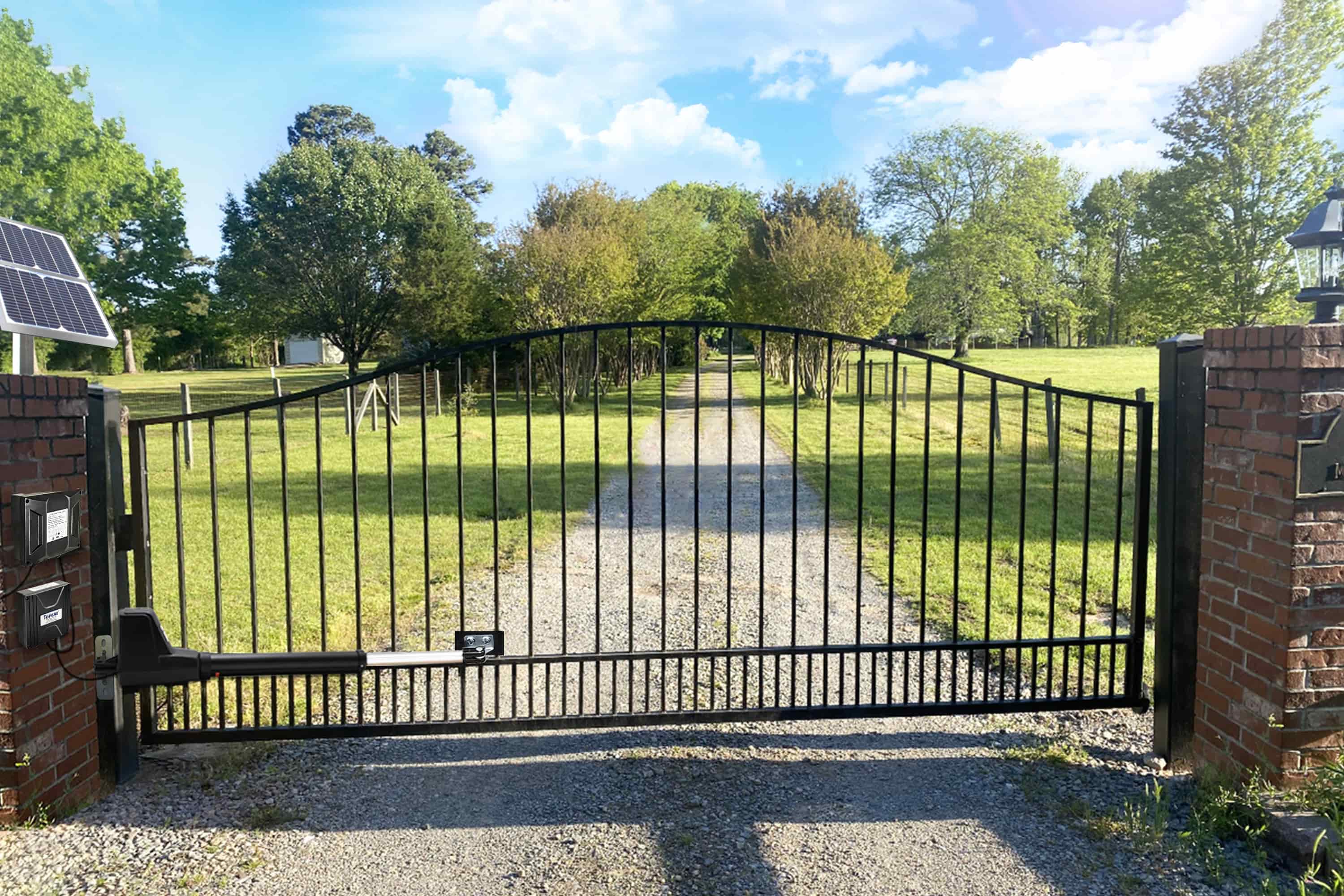 AT6131S Solar Single Swing Gate Opener in real life