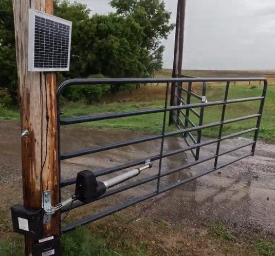 AT6132S Solar Dual Swing Gate Opener in real life