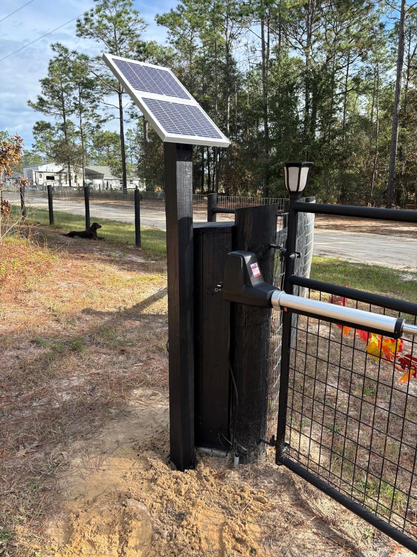 AT6132S Solar Dual Swing Gate Opener in real life