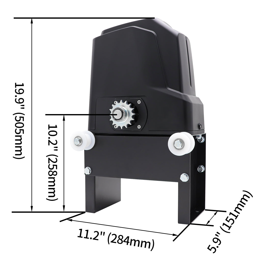 Dimension of TOPENS CF800 Fast Sliding Gate Opener
