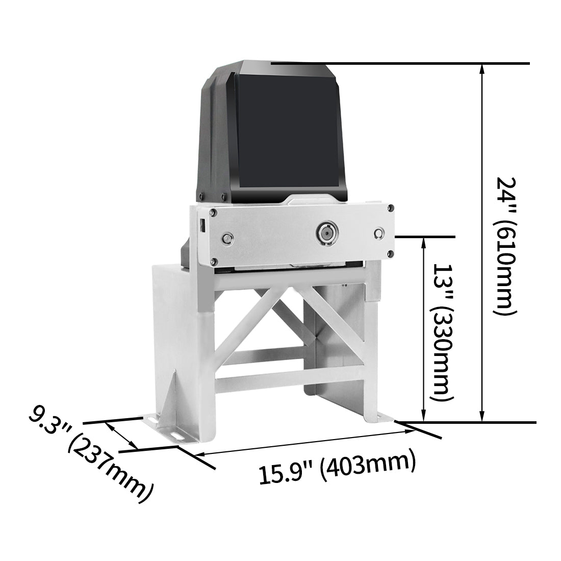 Dimension of TOPENS CK2600 Sliding Gate Opener