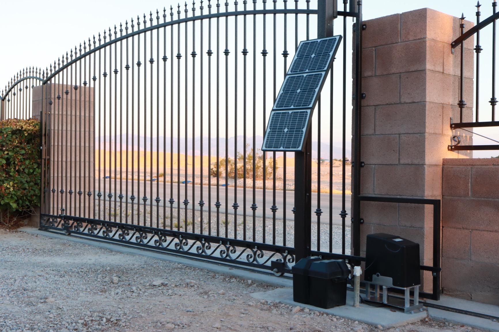 DK1000S Solar Sliding Gate Opener in real life