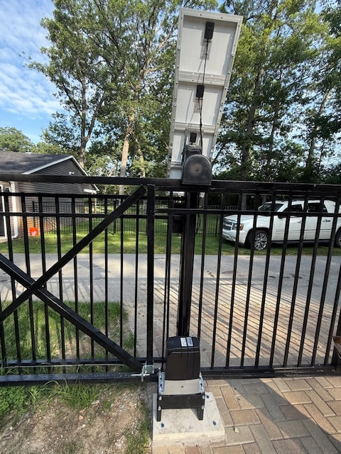 DKC2000S Solar Sliding Gate Opener in real life