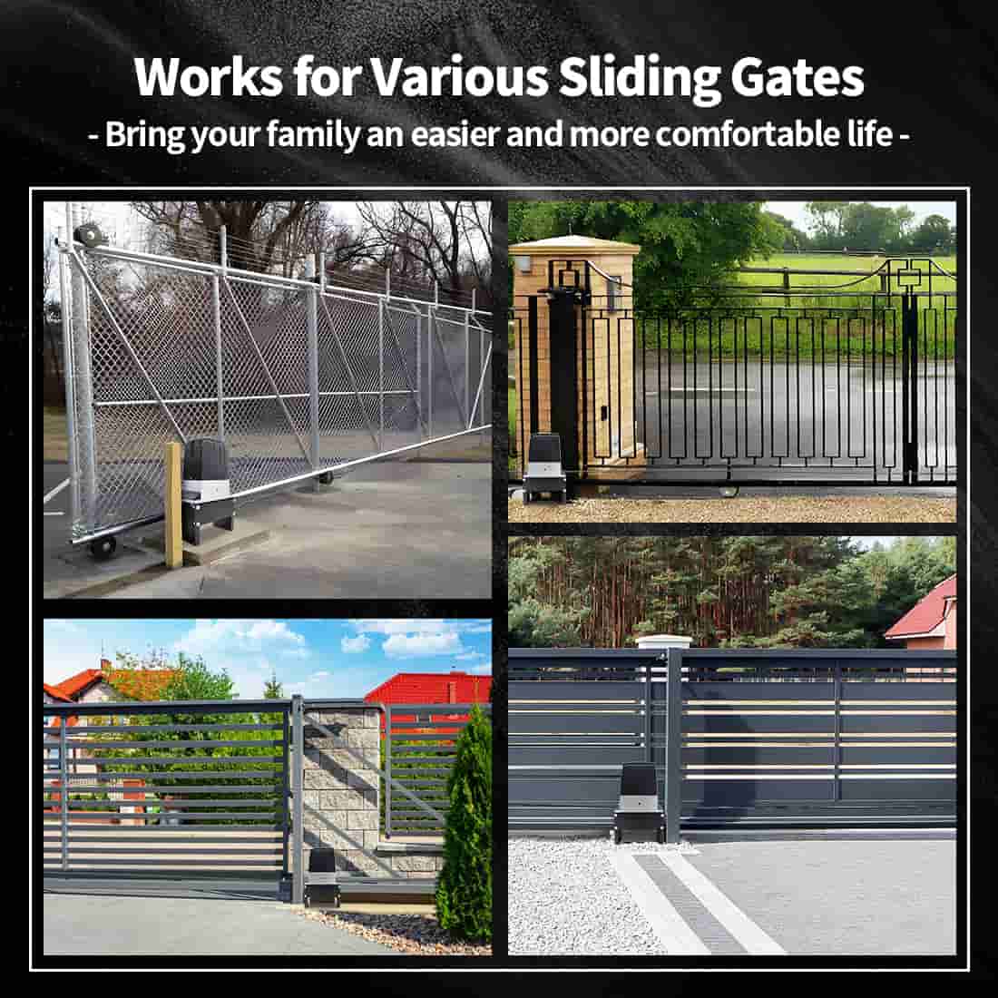 DKC2000S Solar Slide Gate Opener Kit for Various Sliding Gates