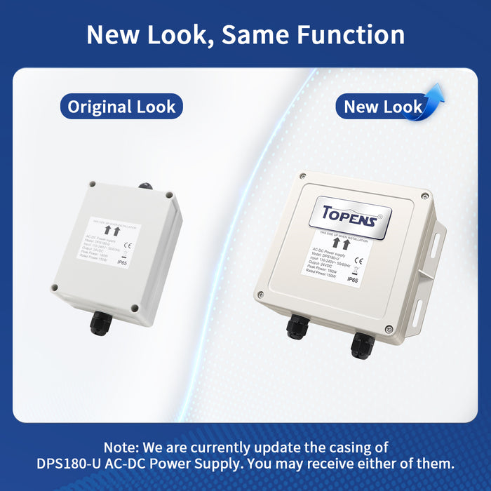 DPS180-U Waterproof AC to DC Power Supply Adapter | TOPENS