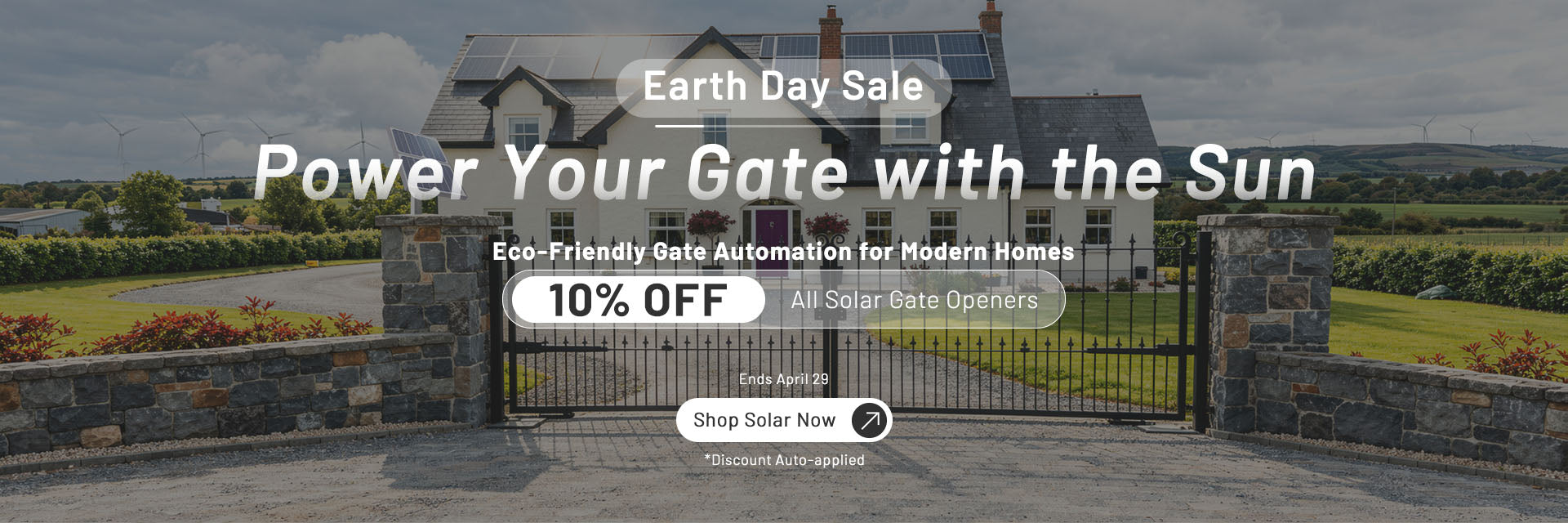 TOPENS Earth Day Sale - 10% OFF All Solar Gate Openers