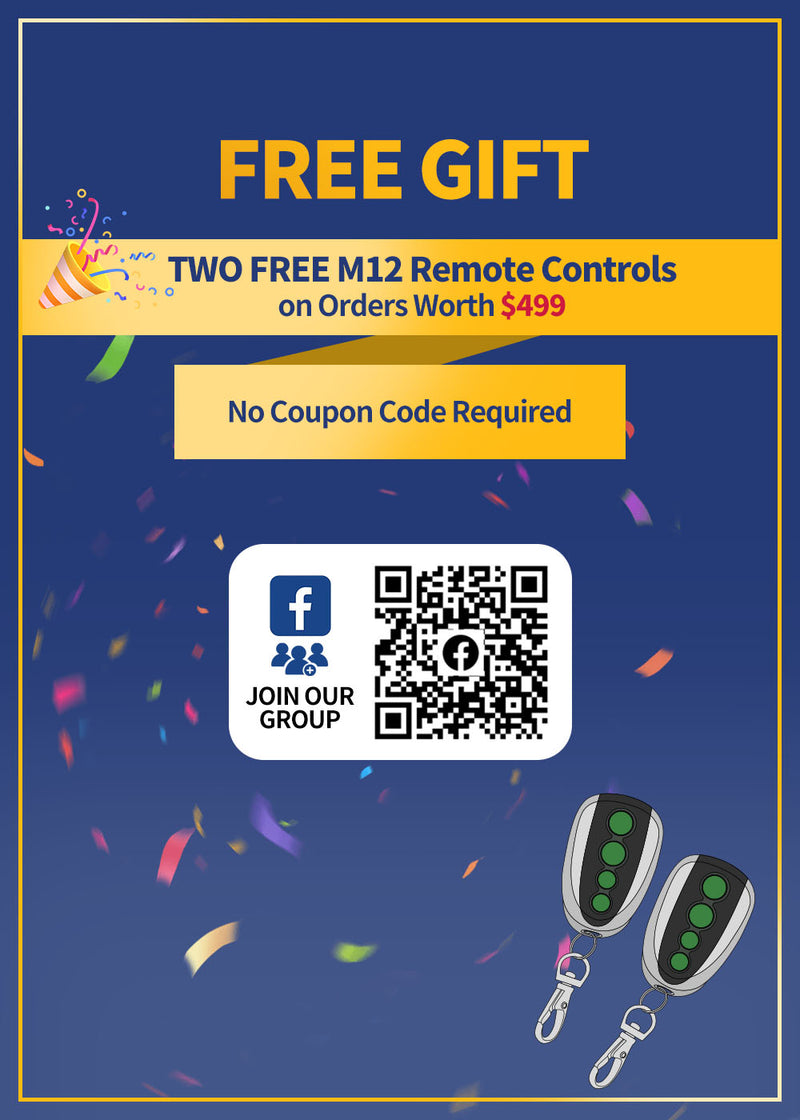 Get two free remote controls on orders over $499