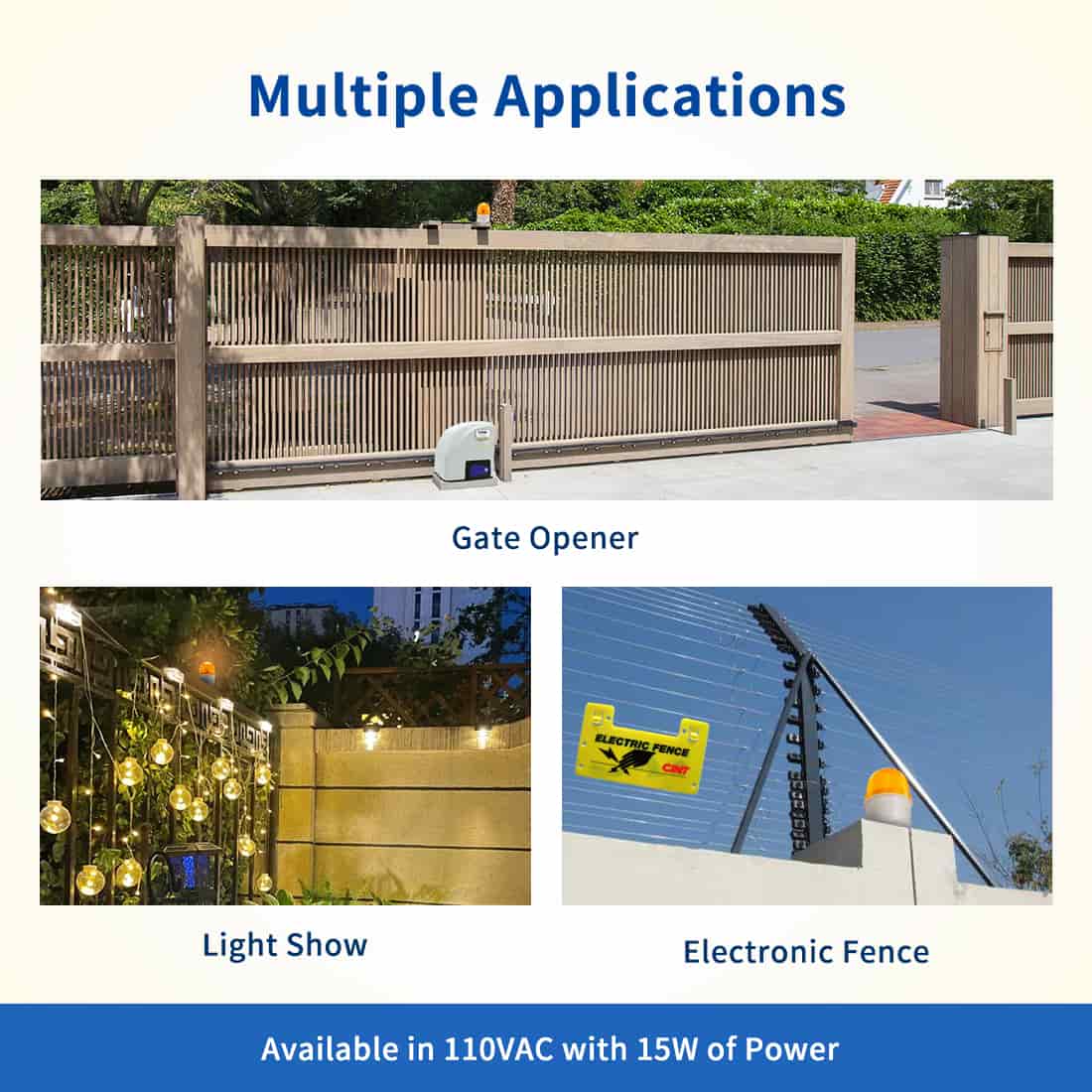 JD110VY 110V Strobe Light Gate Warning Light Multiple Applications
